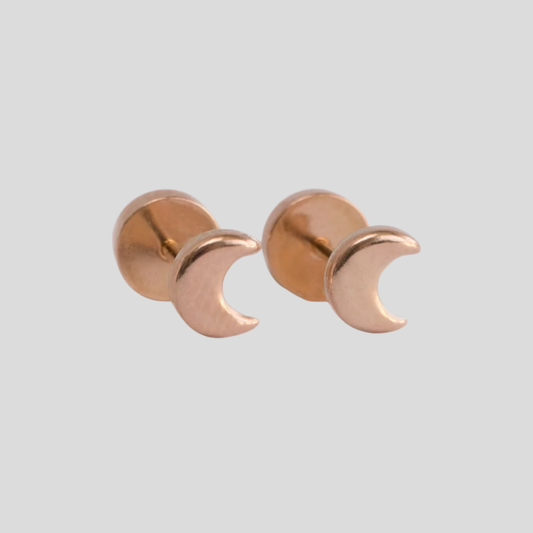 Aros Abridores Luna Oro 14K