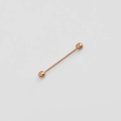 Piercing Barbell Oro Rosado 18K