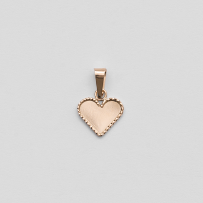 Dije Corazón en Oro Rosado 18K