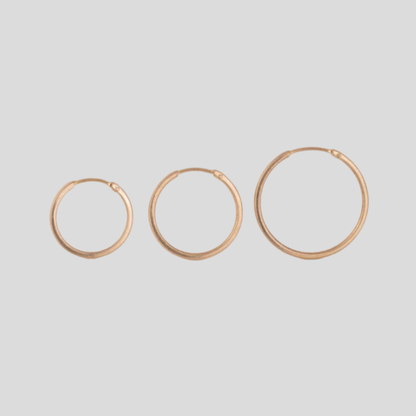 Aros Tubo planos 18K