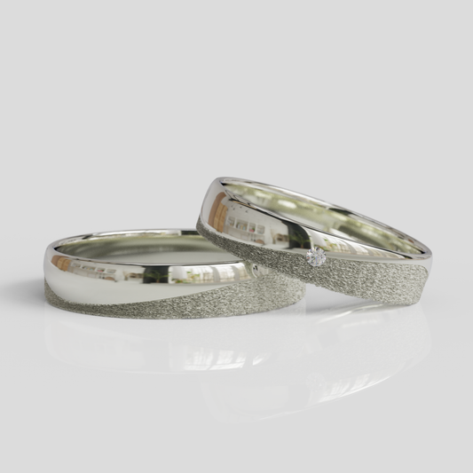 Argollas de Matrimonio Tesoro Mio Plata 950 4mm