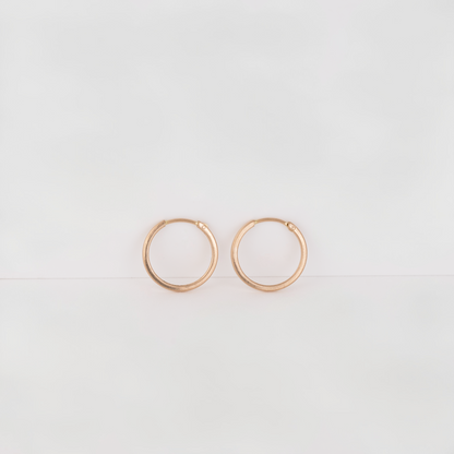 Aros Tubo planos 18K