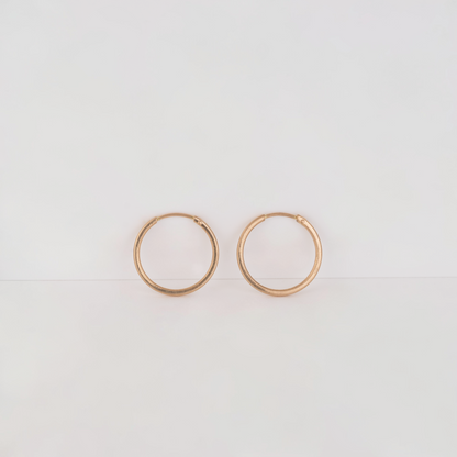 Aros Tubo planos 18K