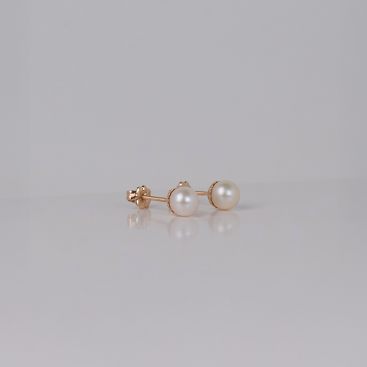 Aros Perla Oro 18K