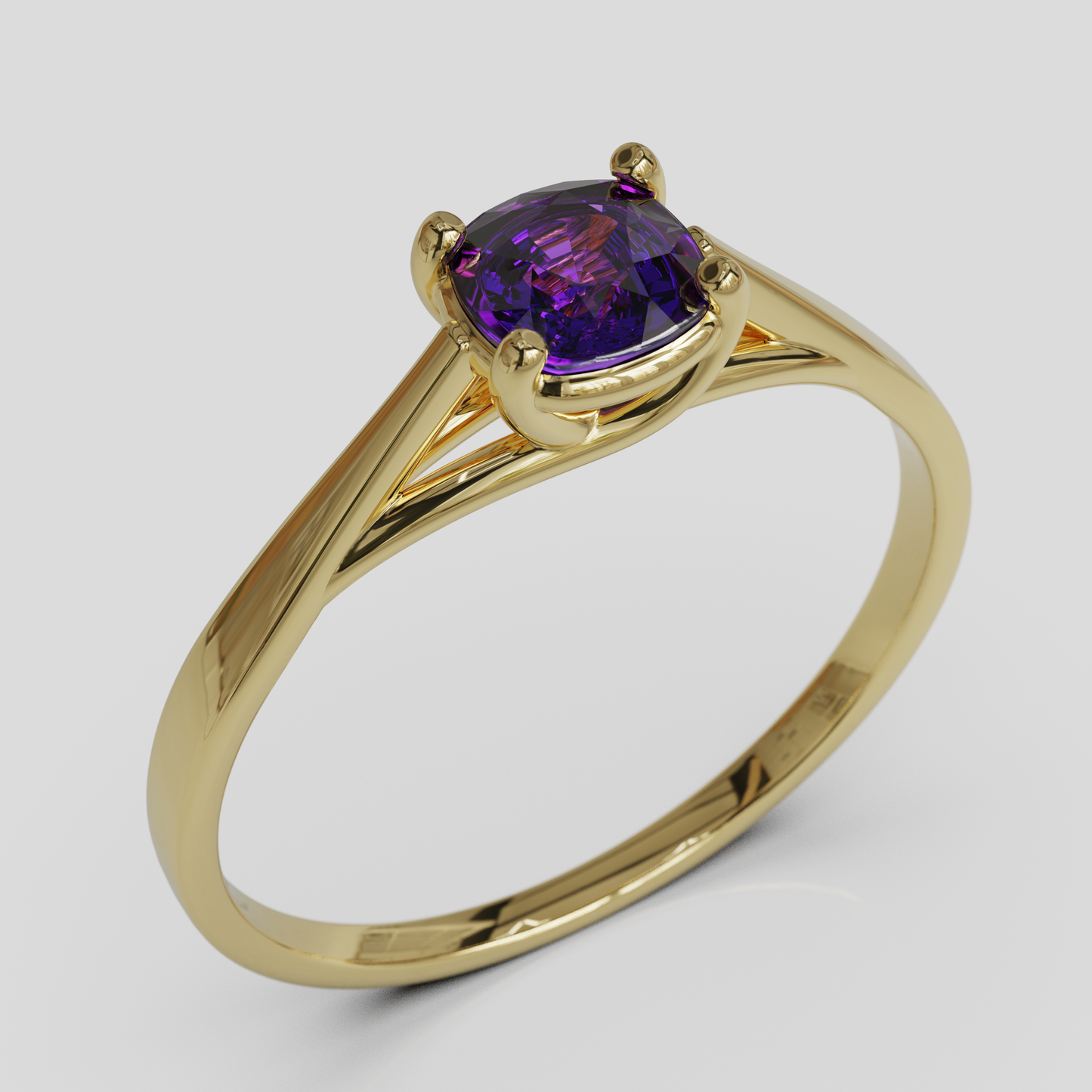 Anillo de Compromiso Prisma Solitario