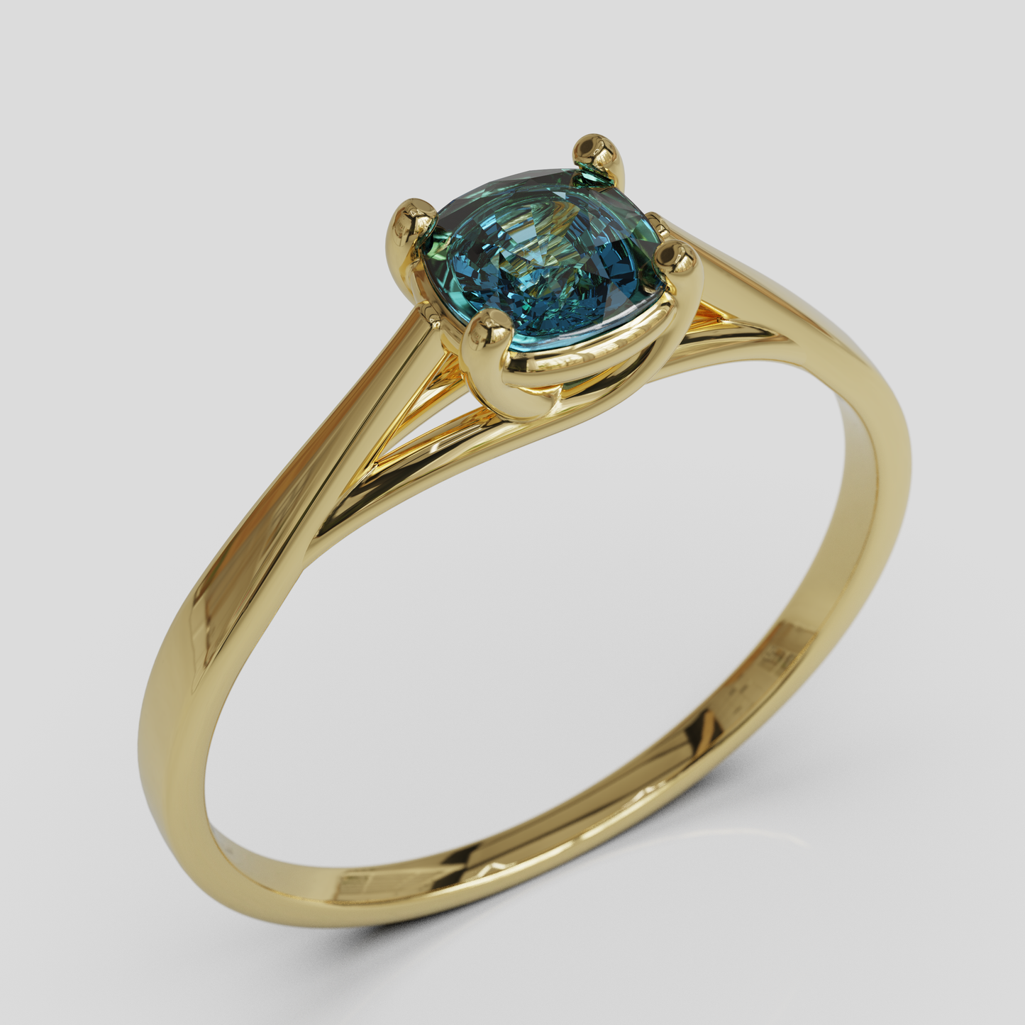 Anillo de Compromiso Prisma Solitario