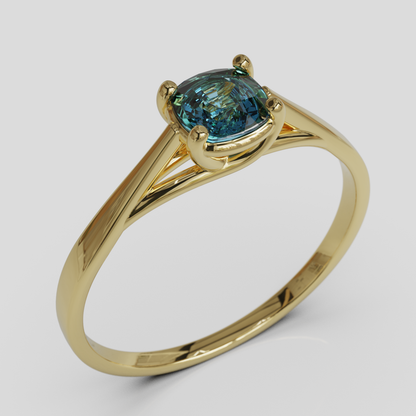Anillo de Compromiso Prisma Solitario