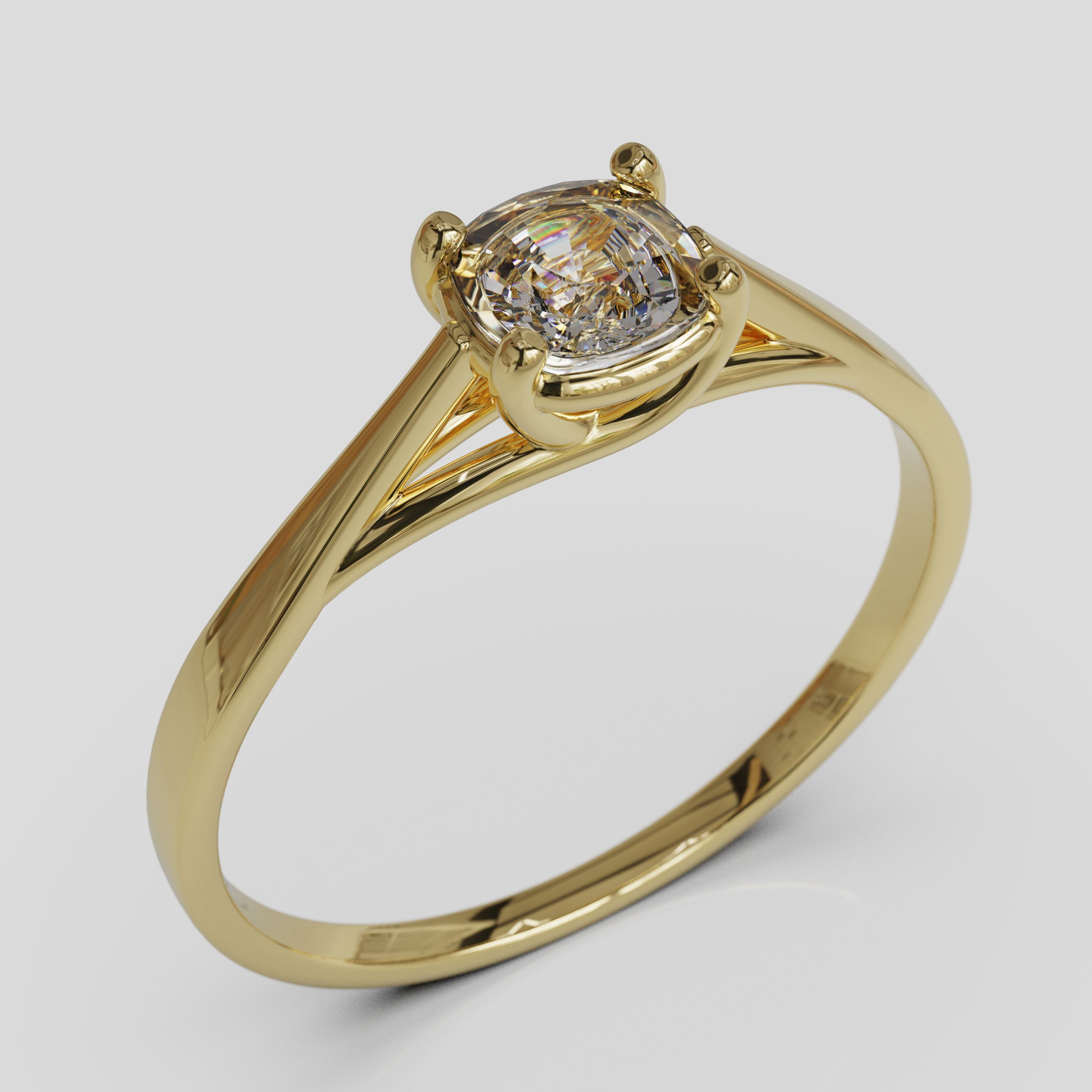 Anillo de Compromiso Prisma Solitario