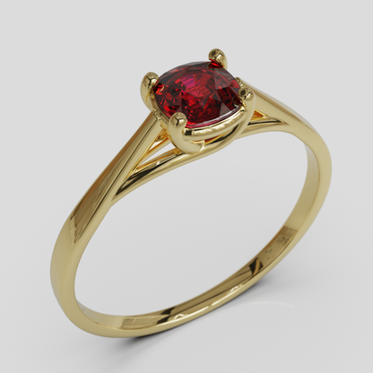 Anillo de Compromiso Prisma Solitario
