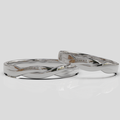 Argollas de Matrimonio Doble Cruzado Oro 18k