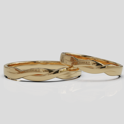 Argollas de Matrimonio Doble Cruzado Oro 18k