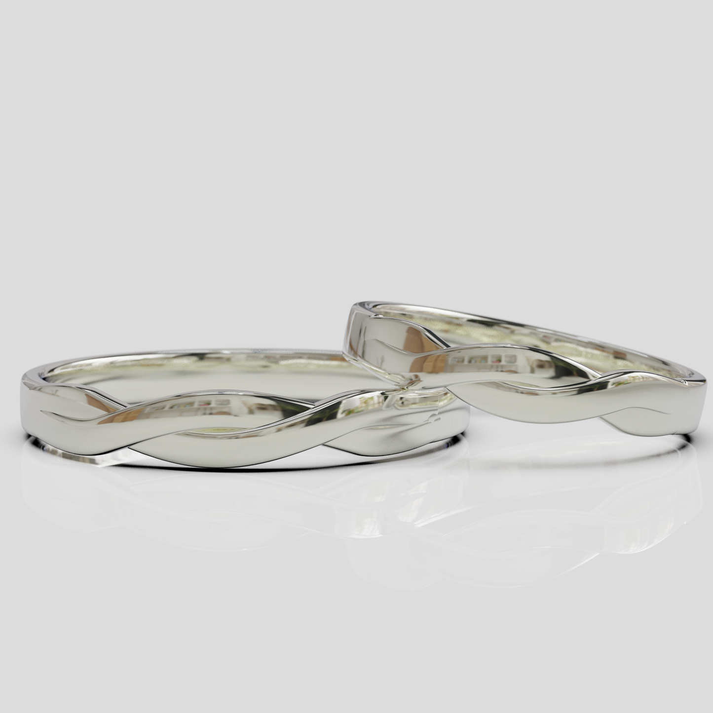 Argollas de Matrimonio Doble Cruzado Plata 950