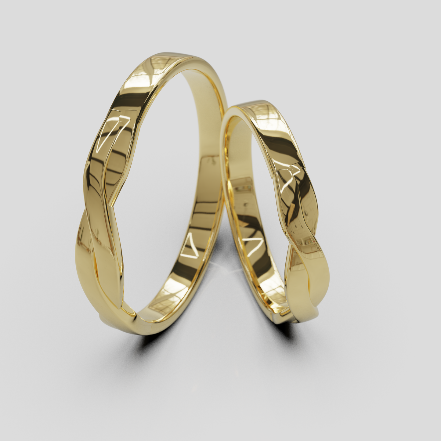 Argollas de Matrimonio Doble Cruzado Oro 18k