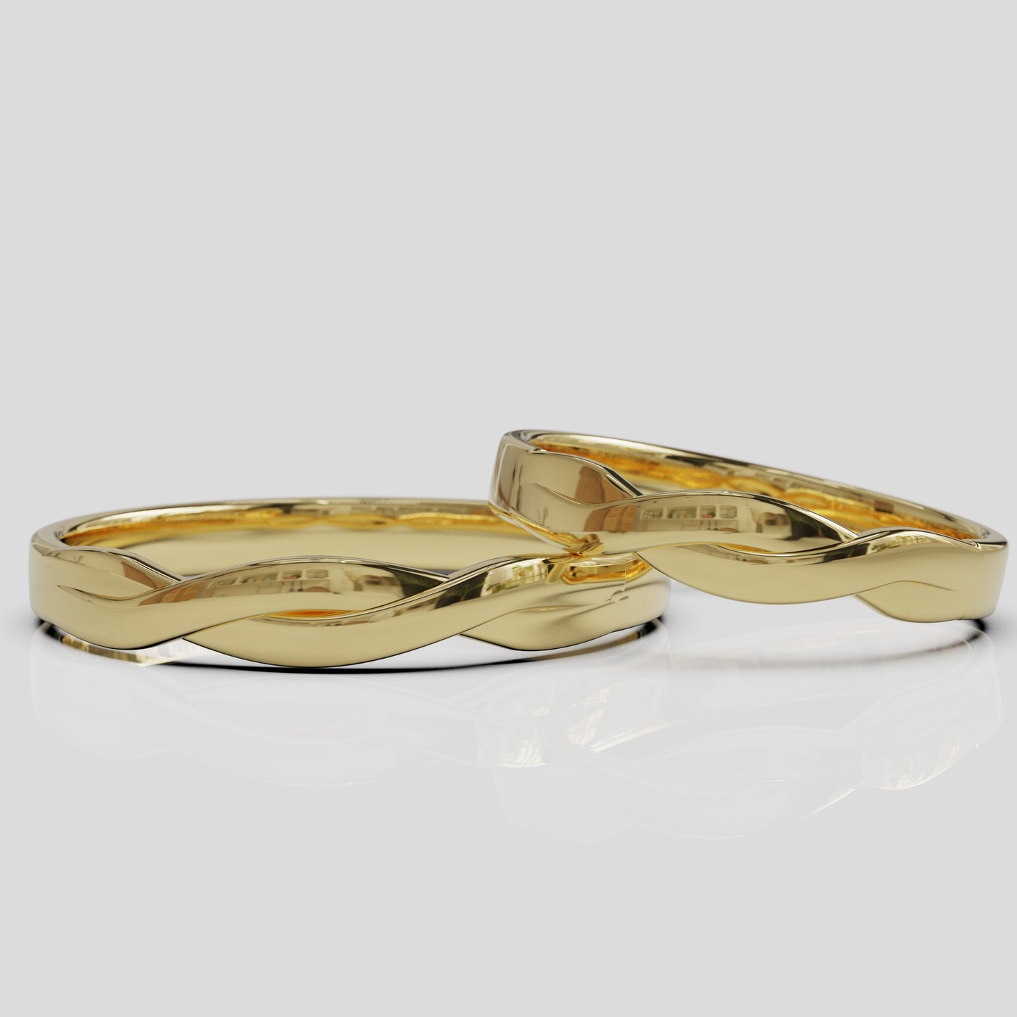 Argollas de Matrimonio Doble Cruzado Oro 18k