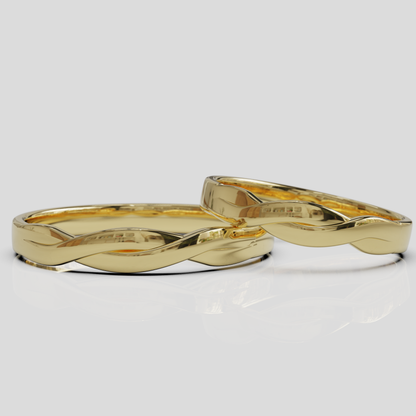 Argollas de Matrimonio Doble Cruzado Oro 18k