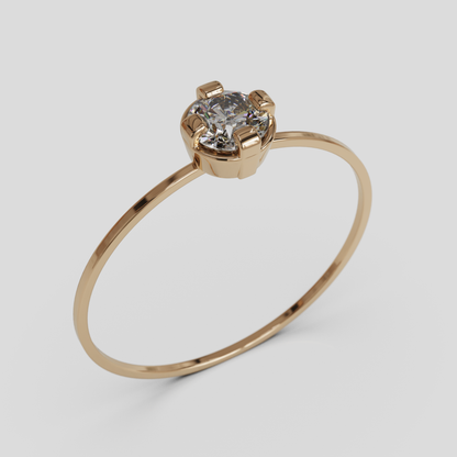 Anillo Fino Cuerpo Liso