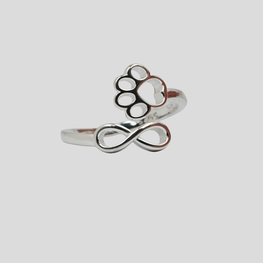 Anillo Huella de Mascota Infinito