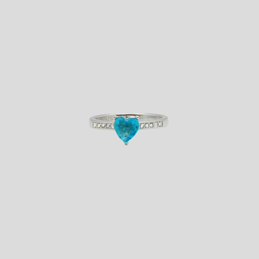 Anillo Corazón Celeste