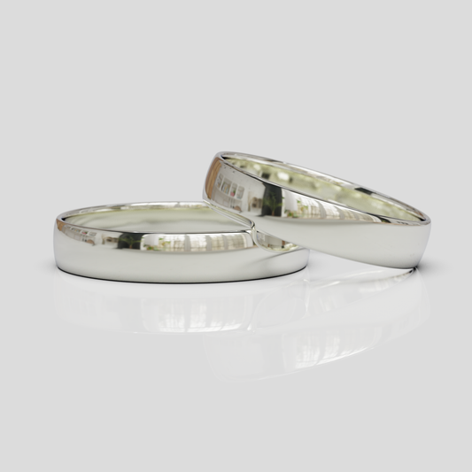 Argollas de Matrimonio Media Caña Plata 950 4mm