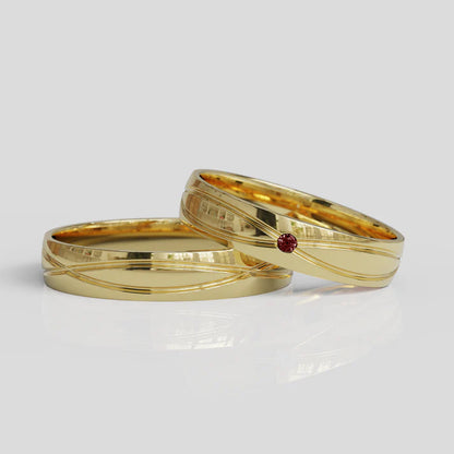 Argollas de Matrimonio Chiara 4mm Oro 18k