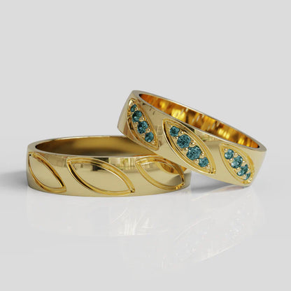 Argollas de Matrimonio Fiorella Oro 18k 5mm