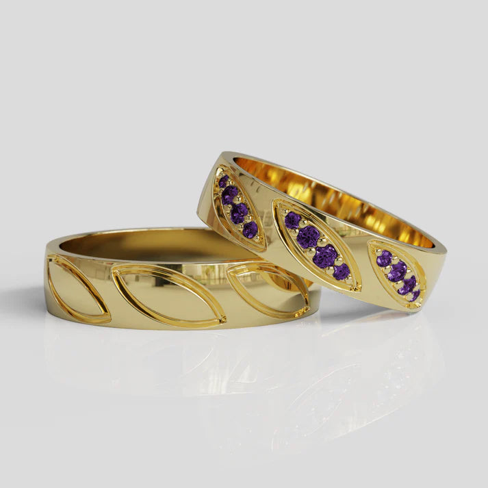 Argollas de Matrimonio Fiorella Oro 18k 5mm