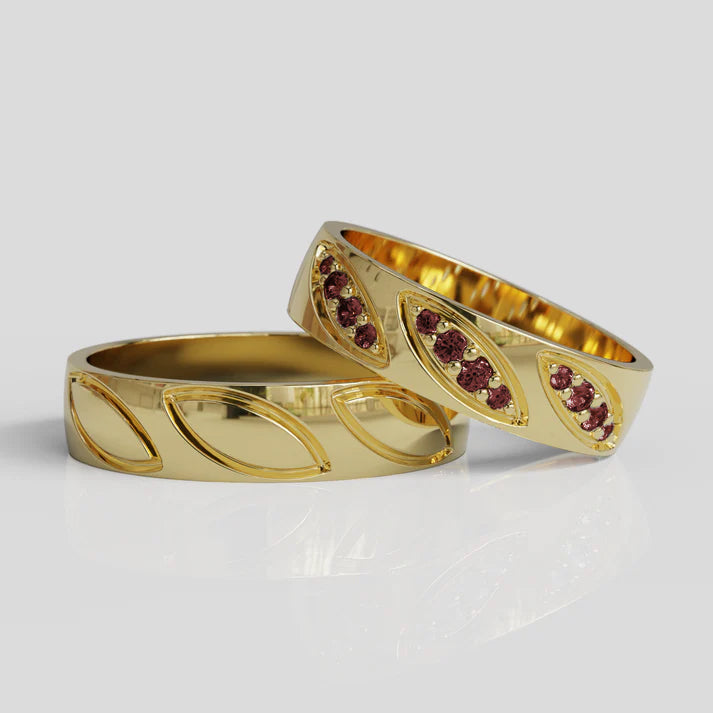 Argollas de Matrimonio Fiorella Oro 18k 5mm