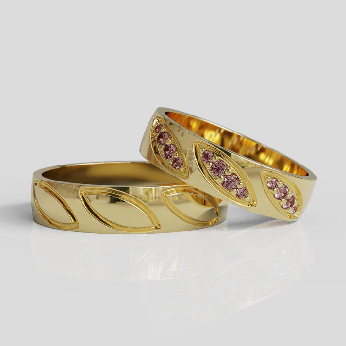 Argollas de Matrimonio Fiorella Oro 18k 5mm