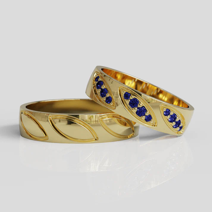 Argollas de Matrimonio Fiorella Oro 18k 5mm