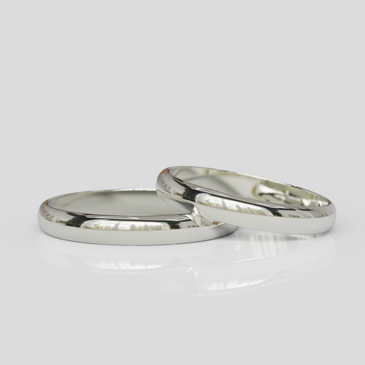Argollas de Matrimonio Inglesas Plata 950 3mm