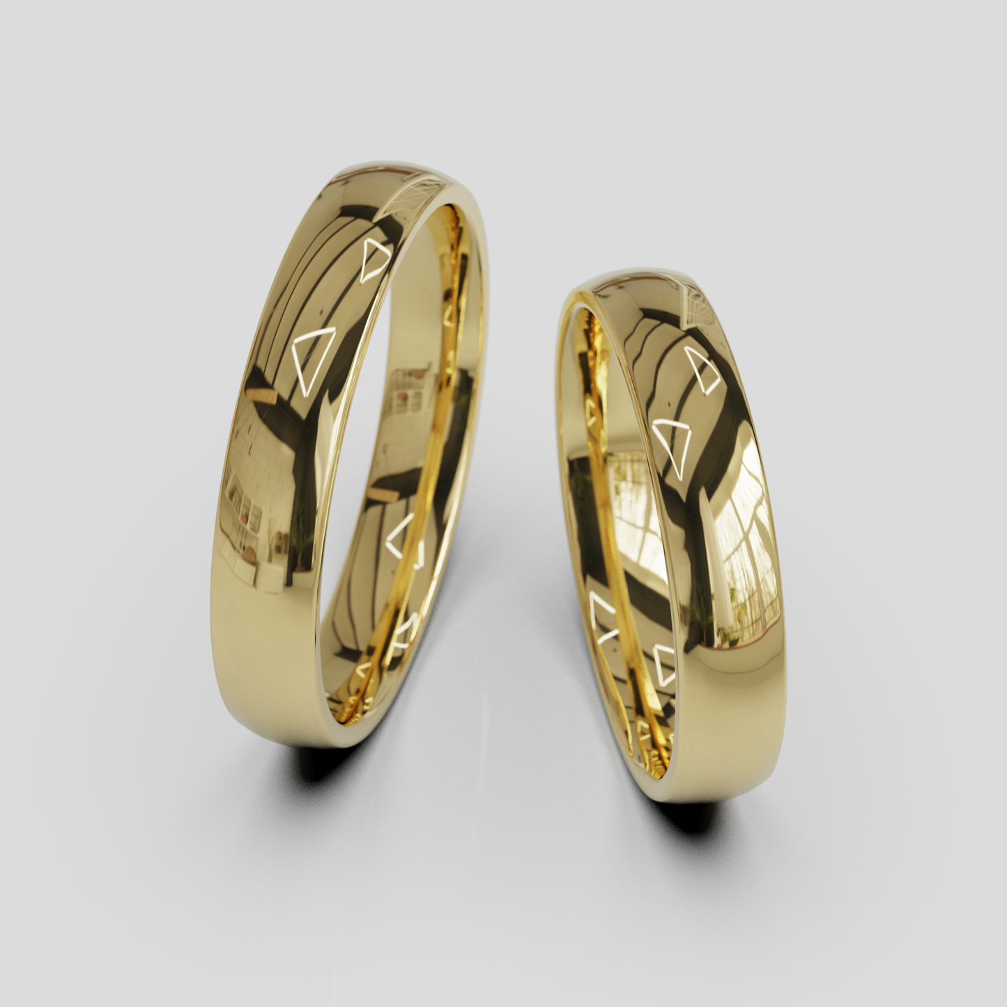 Argollas Media Caña Confort 4mm