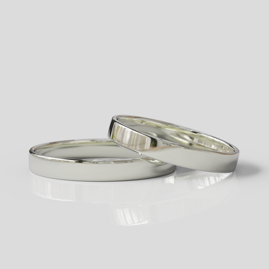 Argollas de Matrimonio Tubo Plata 950 3mm