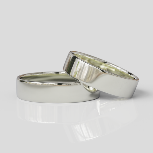 Argollas de Matrimonio Tubo Plata 950 5mm