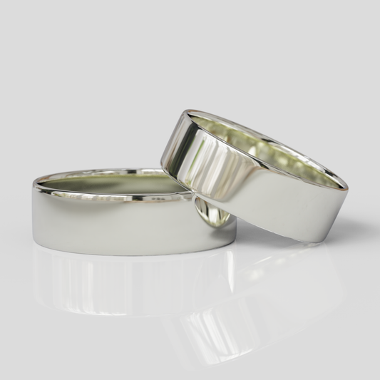 Argollas de Matrimonio Tubo Plata 950 6mm