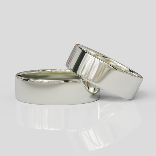 Argollas de Matrimonio Tubo Plata 950 6mm