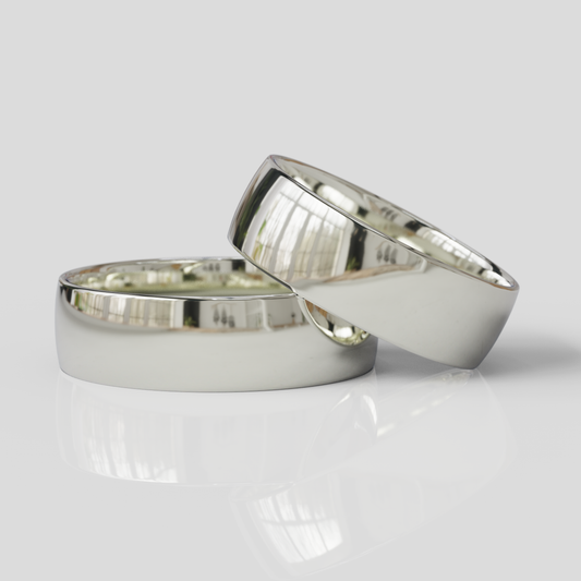 Argollas de Matrimonio Media Caña Confort Plata 950 6mm