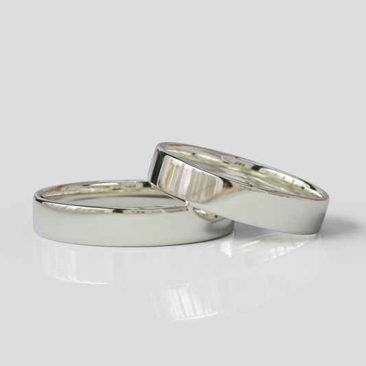 Argollas de Matrimonio Tubo Confort Plata 950 4mm