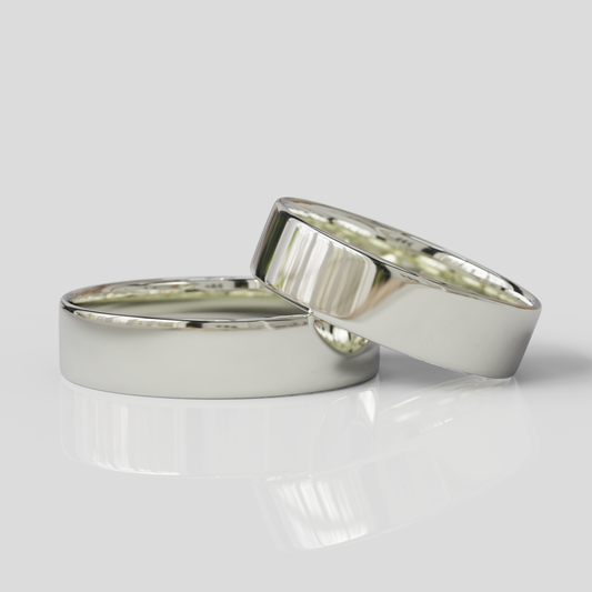 Argollas de Matrimonio Tubo Confort Plata 950 5mm