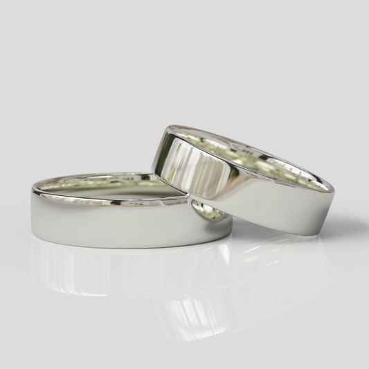 Argollas de Matrimonio Tubo Confort Plata 950 5mm
