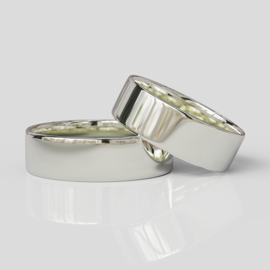 Argollas de Matrimonio Tubo Confort Plata 950 6mm
