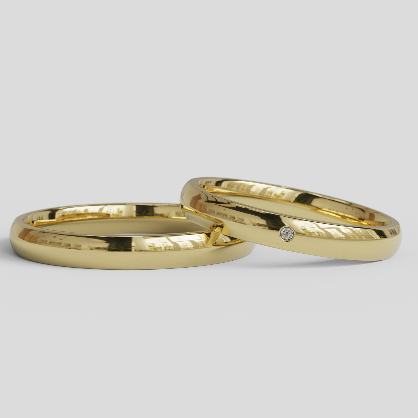 Argollas Inglesas Brillante Confort 3mm