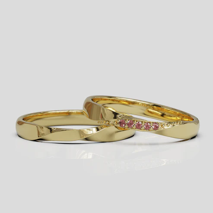 Argollas de Matrimonio Mobius Oro 18k 3mm