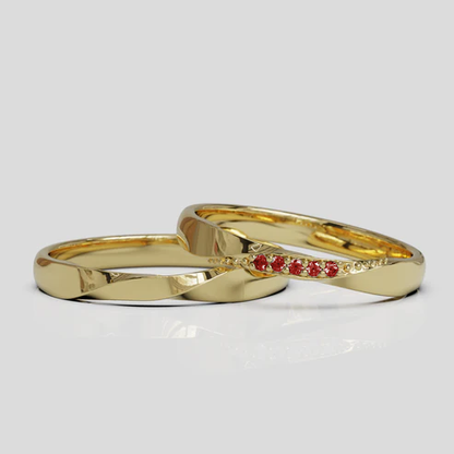 Argollas de Matrimonio Mobius Oro 18k 3mm