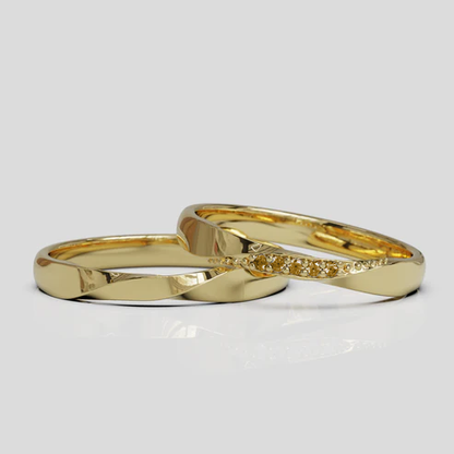 Argollas de Matrimonio Mobius Oro 18k 3mm