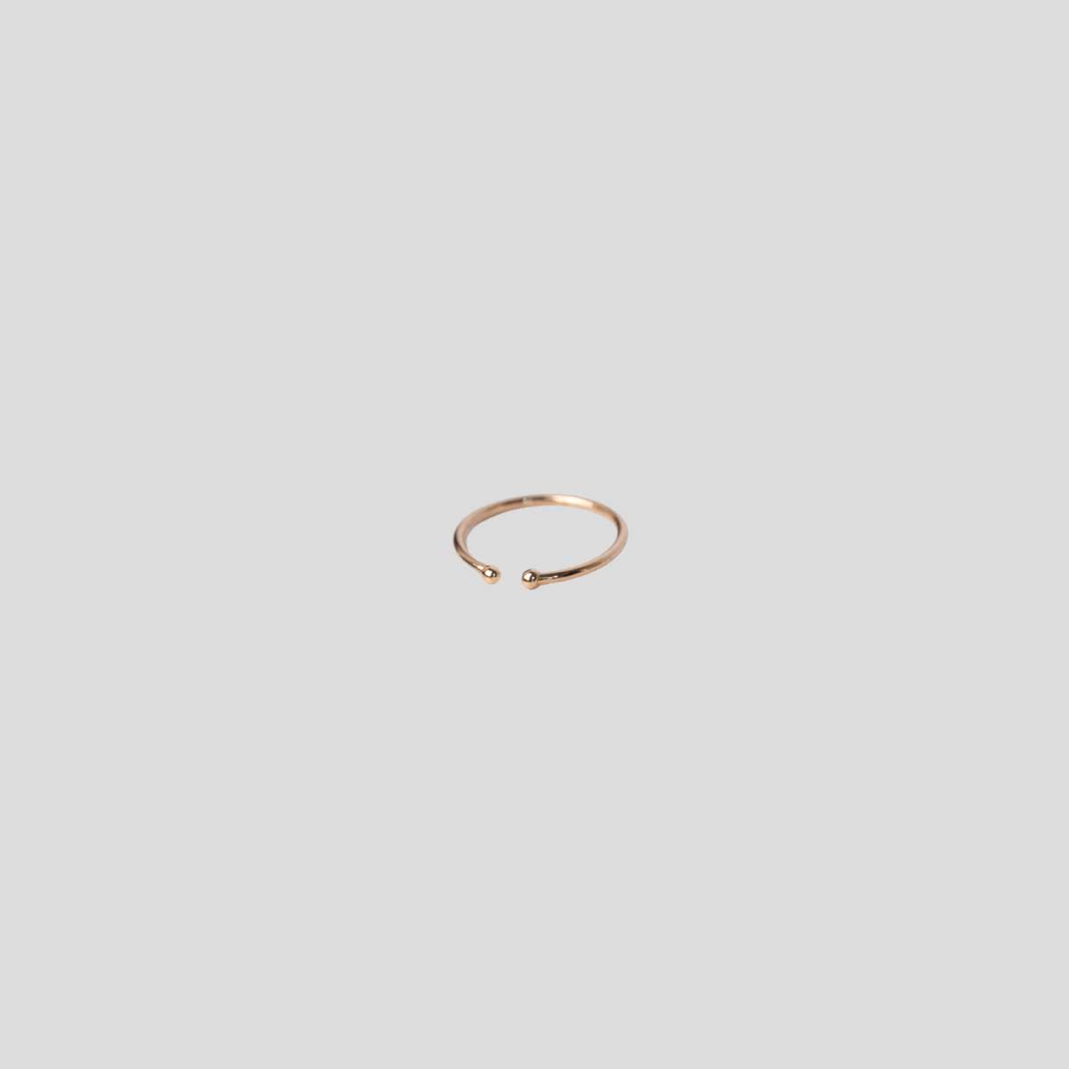 Piercing Aro Abierto con Bolita en Oro Rosado 18k