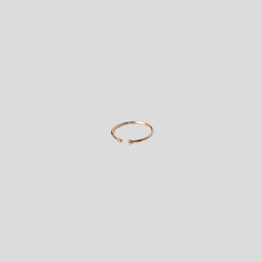 Piercing Aro Abierto con Bolita en Oro Rosado 18k