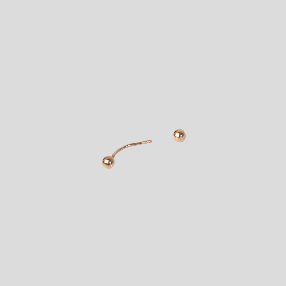 Piercing Banano Oro Rosado 18K