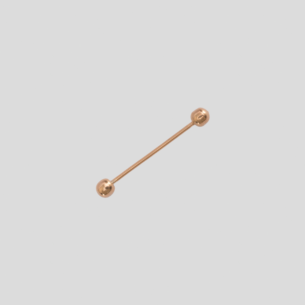 Piercing Barbell Oro Rosado 18K