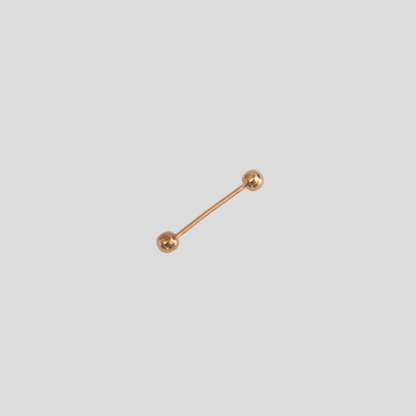 Piercing Barbell Oro Rosado 18K