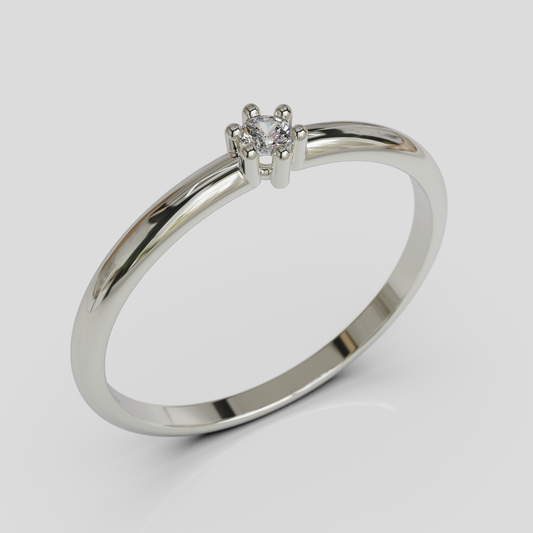 Anillo de Compromiso Destello Plata 950